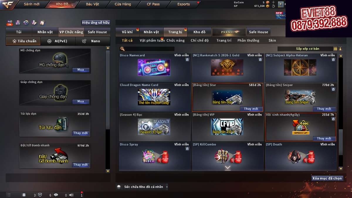 shop acc cf uy tin gia re